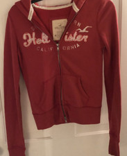 Hollister So Cal Hoodie Zip Front Distressed Spell Out Logo Junior Medium