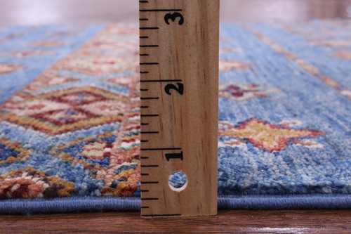 Super Kazak Khorjin Handgeknüpfter Wollteppich 2 Fuß 10 Zoll x 4 Fuß 0 Zoll - Q14047 - Bild 6 von 8