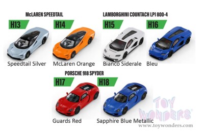 PosterCars 1:64 Hypercar League Collection Set of 18 Diecast Model