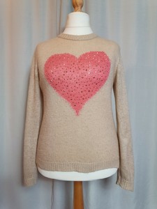 pink and red heart jumper