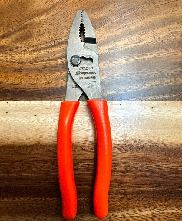 NEW & UNUSED* Snap On 47ACF ORANGE - Combo Slip Joint Pliers FREE
