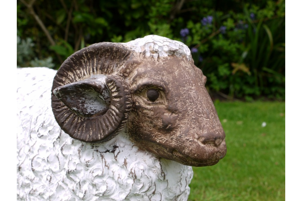 Large Ram Garden Ornament Outdoor Farm Animal Sculpture Patio Figure