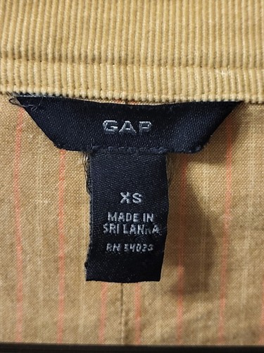 GAP Kids Tan Brown Corduroy Jacket Cotton Polyester Lining Size XS Preowned - Picture 2 of 10