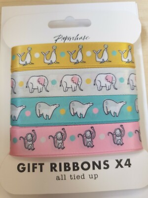 Baby Geschenkbänder. 10 Packungen mit 4 verschiedenen Farben.  Code 303 UVP 15,00 £