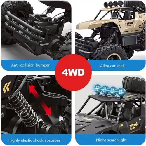 1:12 Big 4WD Remote Control RC 46CM Cars Electric Toy Car Monster Truck 6 Wheels - Picture 24 of 24