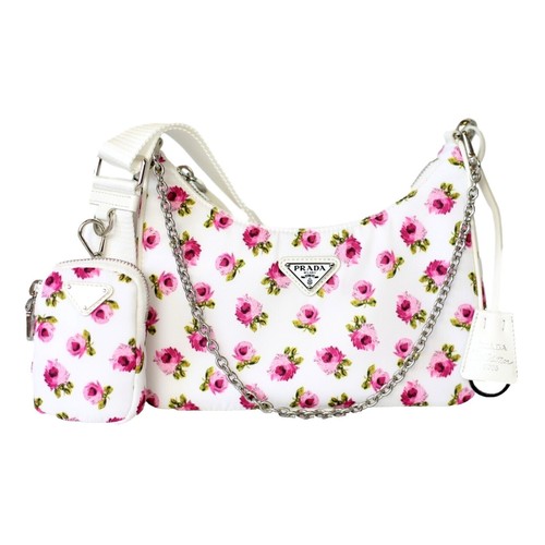 Prada Logo One Shoulder Hobo Bag Canvas | eBay