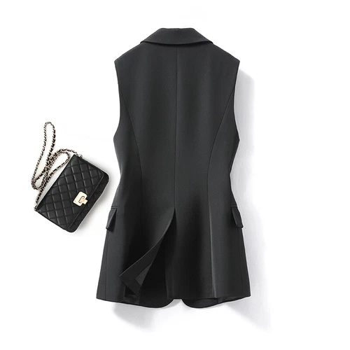 Ropa de trabajo Traje Chaleco Mujer Chaqueta Primavera Otoño Traje Chaleco Un Botón - Imagen 4 de 19