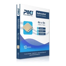 Premier Medical Hydrocolloid Extra Thin Bordered Dressing 4 x 4 (10 Pk)