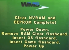 WMS BB1 BB1.5 SLOT MACHINE RAM CLEAR CARD WORK WITH GREEN AND BLUE CPU