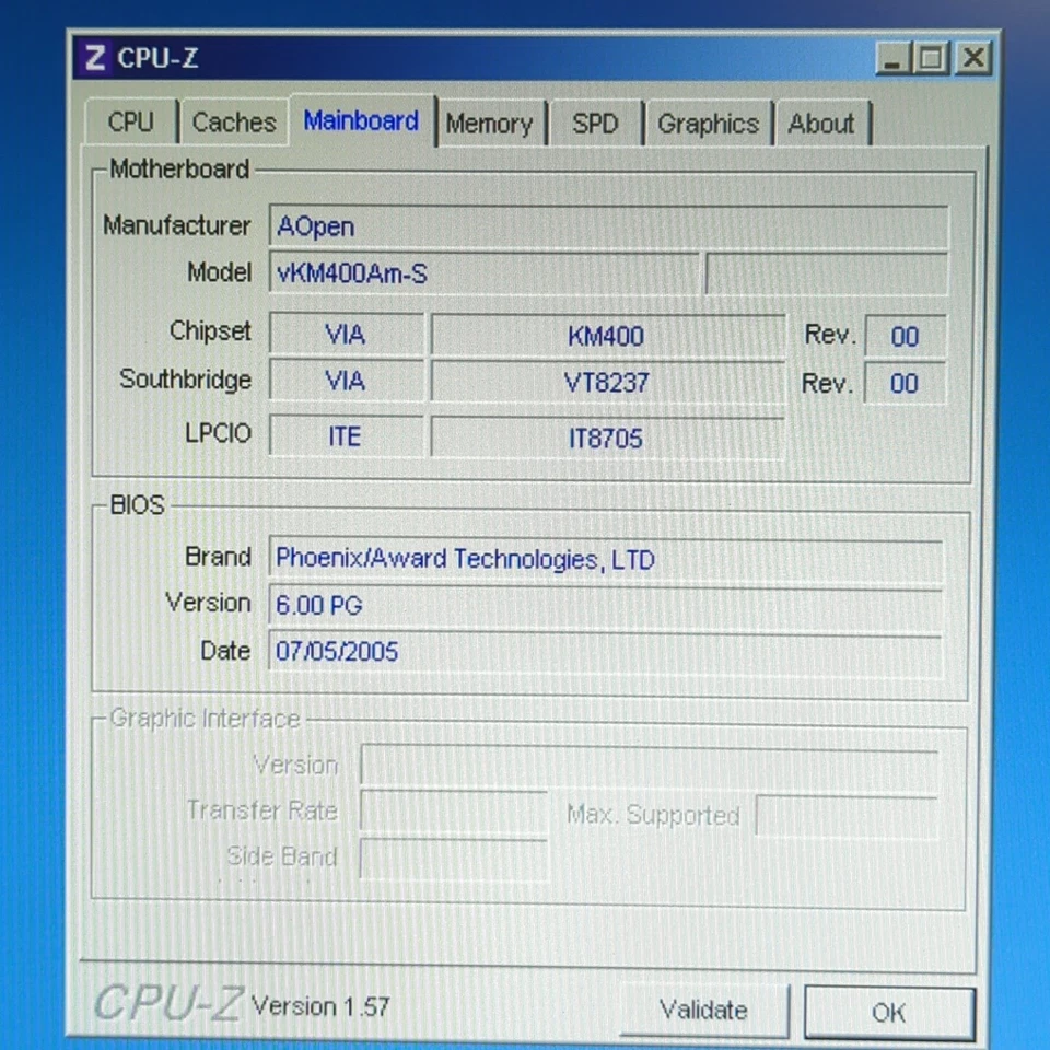 AOPEN vKM400Am-S Sempron 3000+ Socket A 462 AGP Motherboard 1GB Windows 98 XP - Image 3 of 4