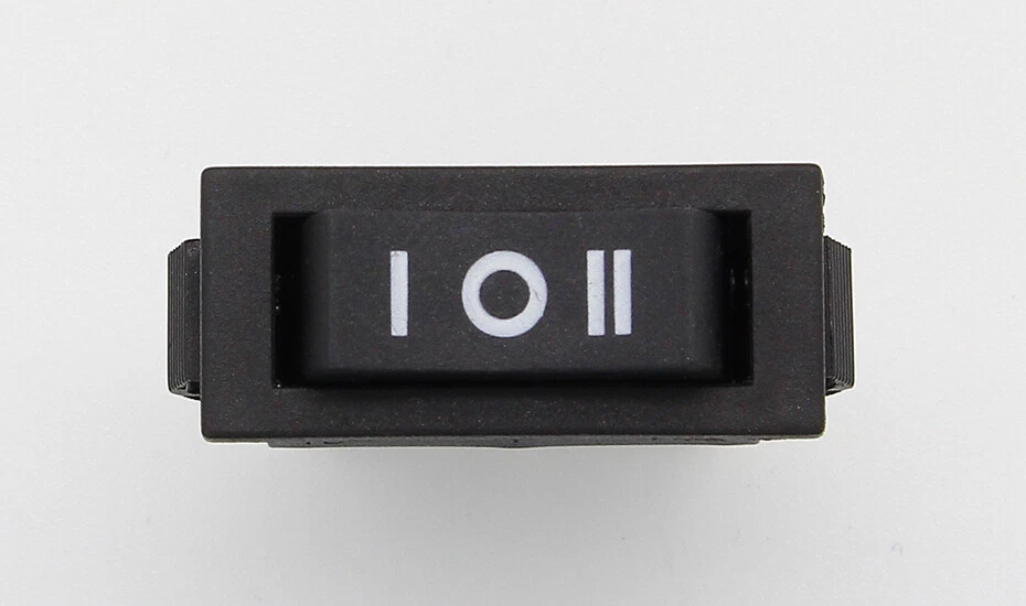 Interrupteur KCD3 à Bascule Noir 3 Positions 3 Broches SPDT ON / OFF / ON - Photo 3/4