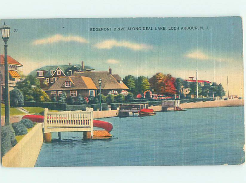 Linen PANORAMIC VIEW Loch Arbour Asbury Park New Jersey NJ AF0590 eBay