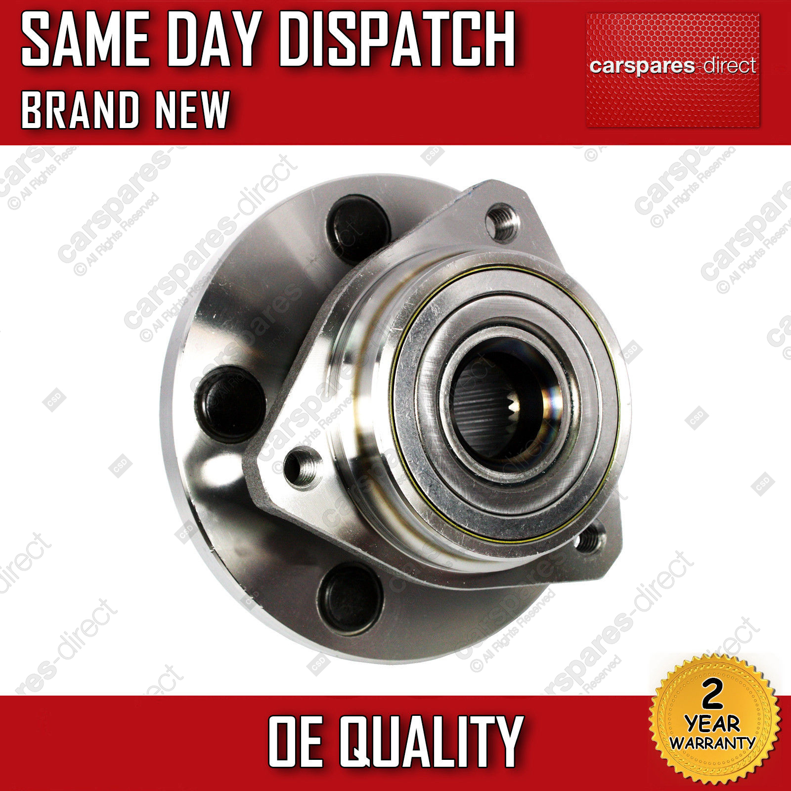 10 Year Warranty Bearing 2 Front Wheel Bearing &amp; Hub Assembly Kit