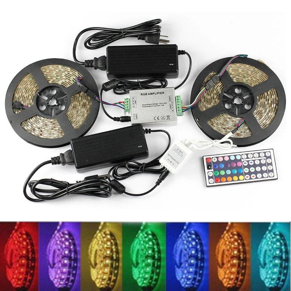 32.8ft RGB LED Strip Light Kit Waterproof 5050 SMD LED Light for Party Decor