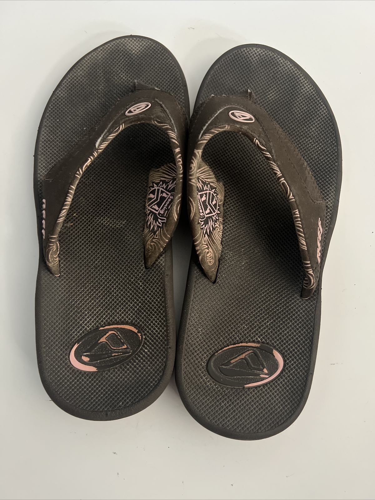 Reef Fanning Air Cushioned FlipFlops Brown Bottle Opener Bottom Mens