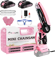 Mini Chainsaw Cordless, 6" Handheld Electric Portable Chain Saw, 21V Rechargeabl
