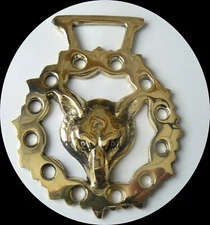 FOX HEAD   Horse brass (N4084)  *Back in stock after a very long time!