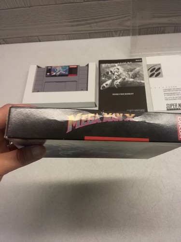 Mega Man X (Super Nintendo SNES) Complete Registration Clear Preotective Case - Picture 7 of 24