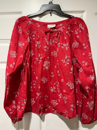 NWT Universal Thread Women's Long Sleeve Printed Woven Top - Choose your Size - Picture 10 of 32