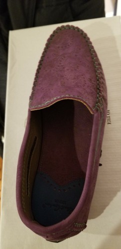 Robert Graham Purple Suede Men's Driving Shoes Size 9.5 D New with Box - Picture 1 of 3