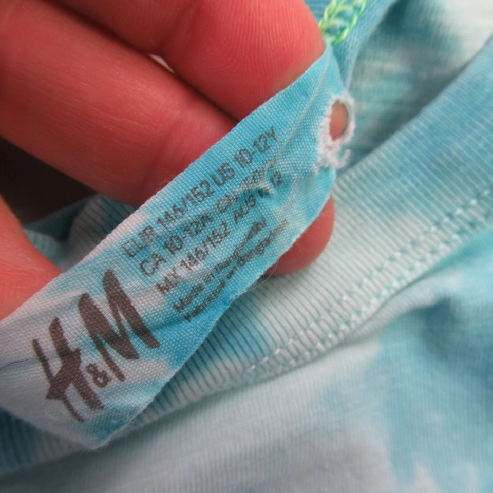 H&M Shirt Boys 10-12 Short Sleeve Casual Crew Neck Blue Outdoor Lightweight - Image 3 of 4