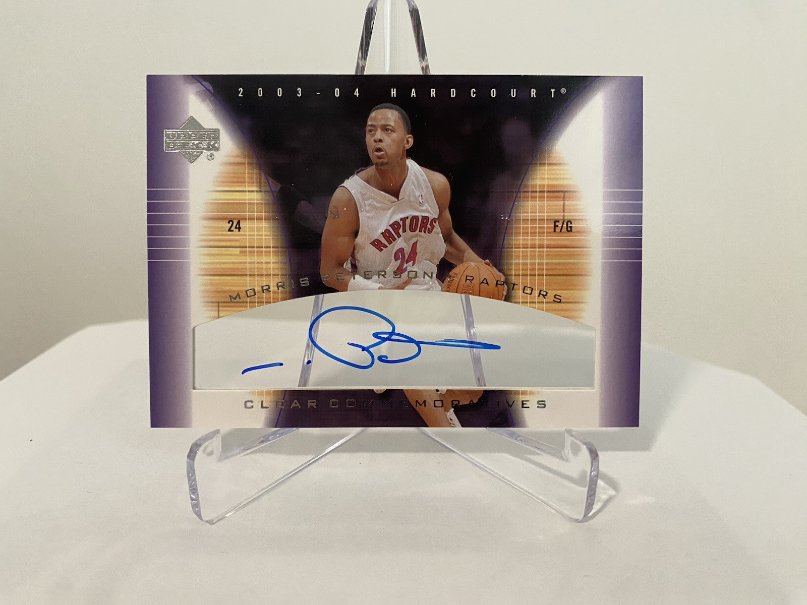 2003-04 Upper Deck Clear Commemoratives Morris Peterson Auto AU