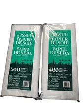 2 Packs of NEW SEALED 400 Sheet White Gift Tissue Paper 19.75 Inch x 24 Inch