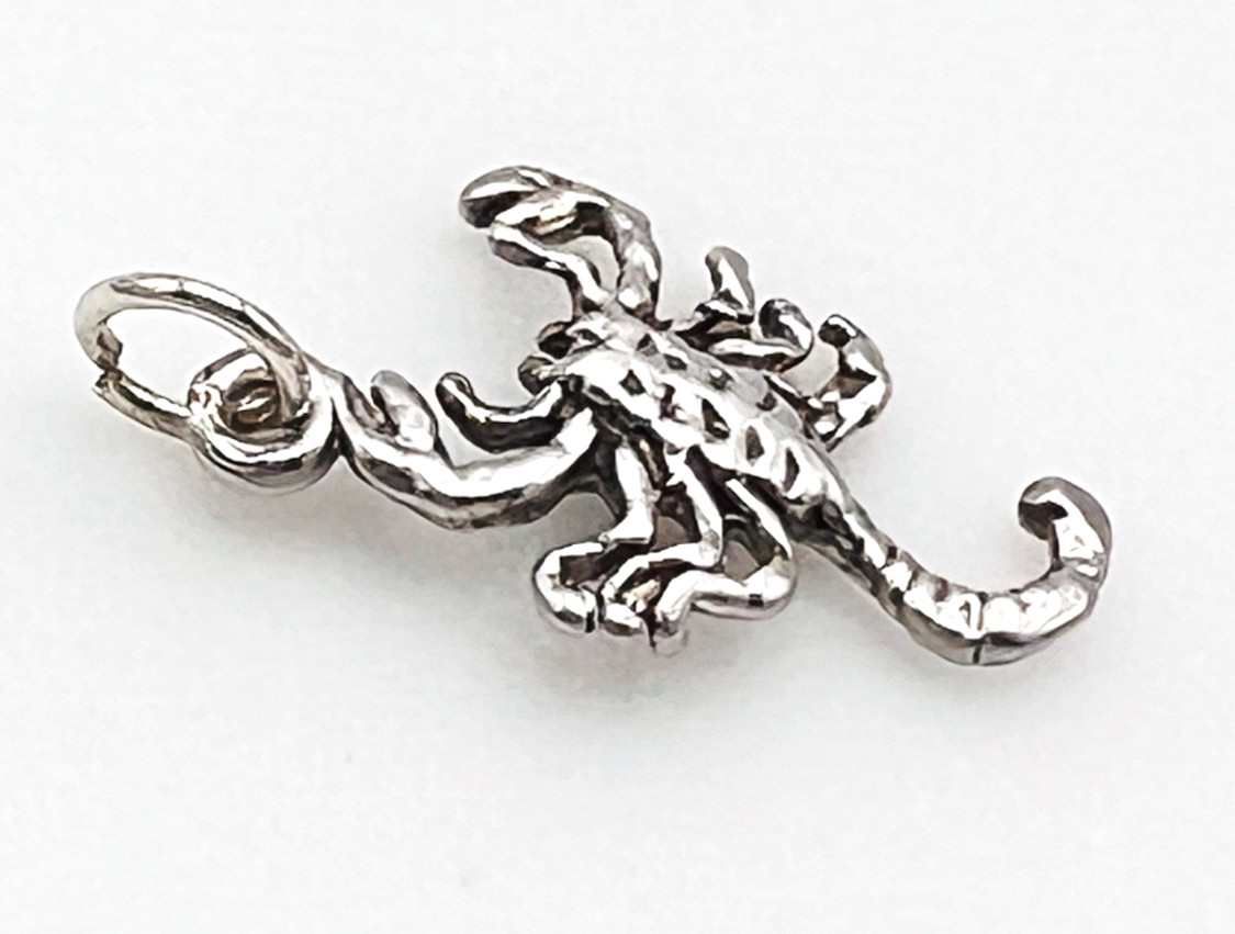 Tiny Solid 925 Sterling Silver Astrological Scorp… - image 7
