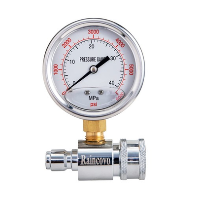 #ad 2 1 2quot; Pressure Washer Pressure Gauge Kit 3 8 Inch Quick Connect 5000 Psi Pres $28.36