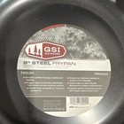 GSI Outdoors 9” Steel Fry Pan Non-Stick Surface Folding Handle Black & (2) spork — photo 2