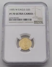 1995 W $5 Gold Eagle NGC PF70 Ultra Cameo 1/10 oz Gold - 6276739-021