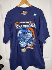 Pro Player Men's Vintage T-Shirt Navy XL 1998 AFC Champions Denver Broncos