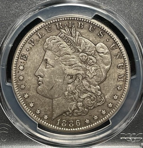 1886 S $1 Morgan PCGS XF40 Semi Key Date~Patina Is Original Gun Metal Gray~ZB-33
