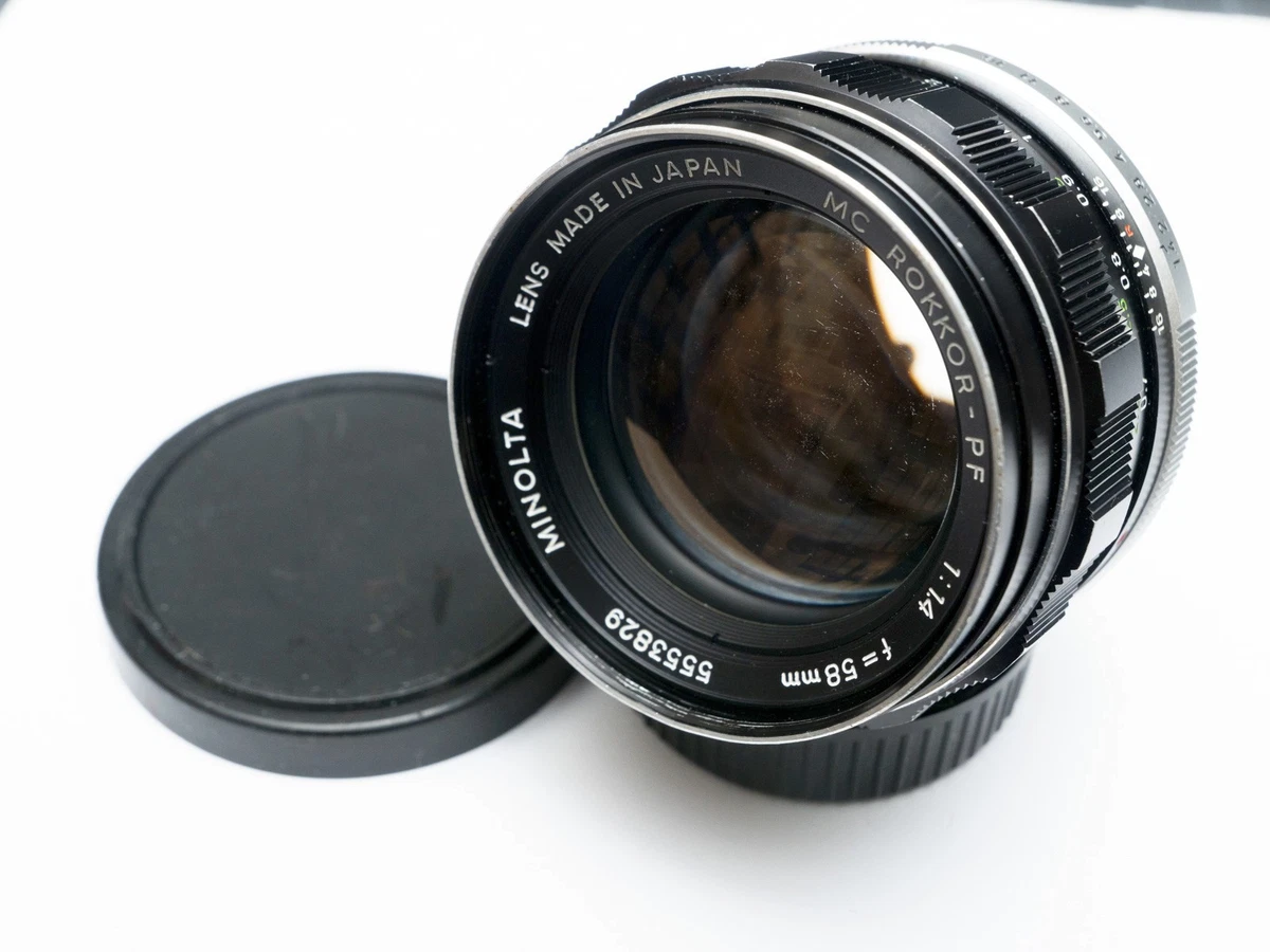 Minolta Rokkor PF 58mm Focal f/1.4 Camera Lenses for sale | eBay