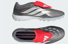 adidas Predator Pro Fold-Over Tongue Turf Soccer Shoes - Finishers Steel Sz 8