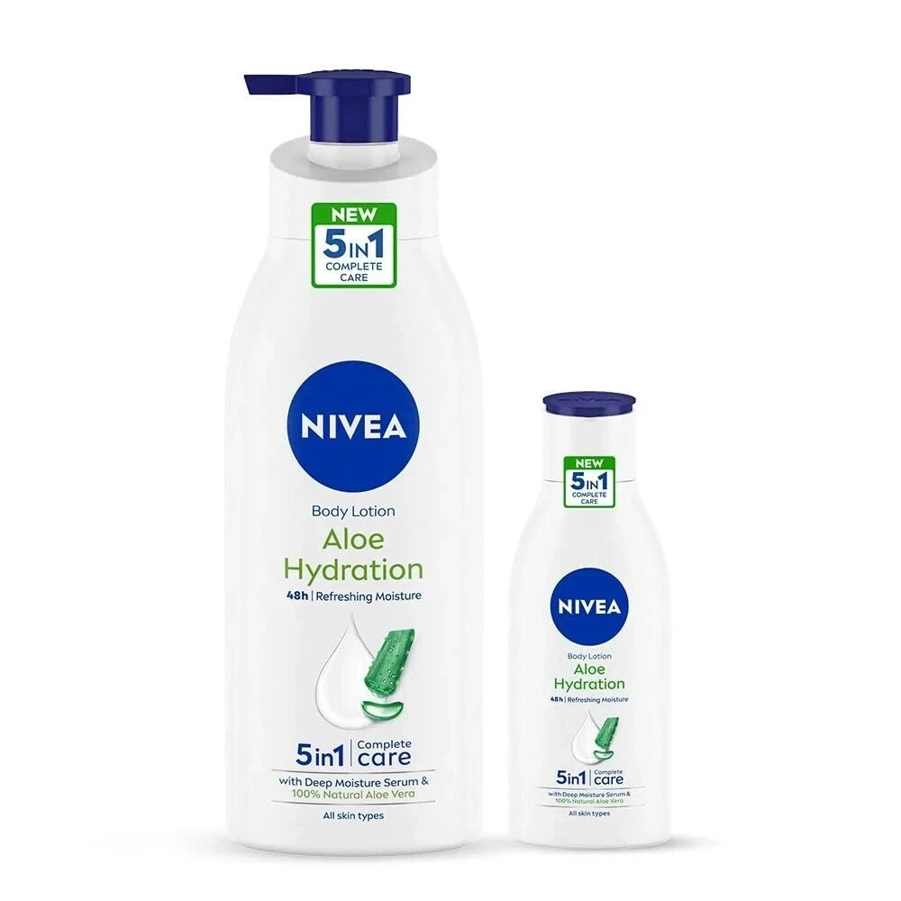 Nivea Aloe Hydration Body Lotion 400ml with Travel Size 120ml