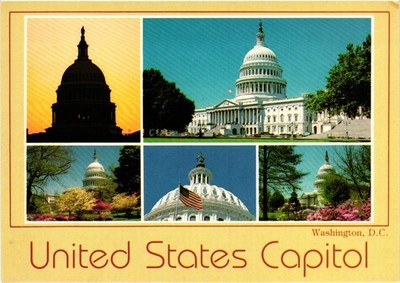 US Capitol Washington DC Multi-View Postcard John Hinde Curteich Ireland