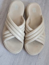 Genuine Fitflops Size 6.5 , Leather Mulles, Wore Once , Check Pics And Descript