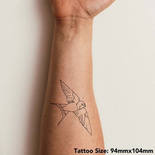 Temporäre Tattoos / Transfers "Fliegende Schwalbe" (TO00021734) - Bild 2 von 2