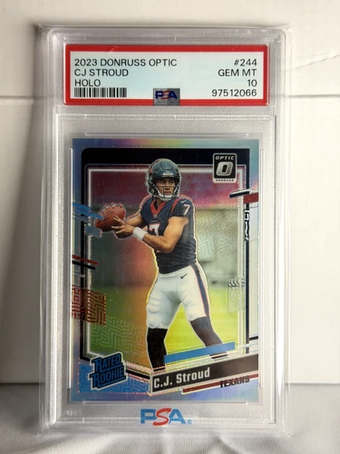 2023 CJ Stroud Panini Donruss Optic Holo RC #244 PSA 10 GEM MT