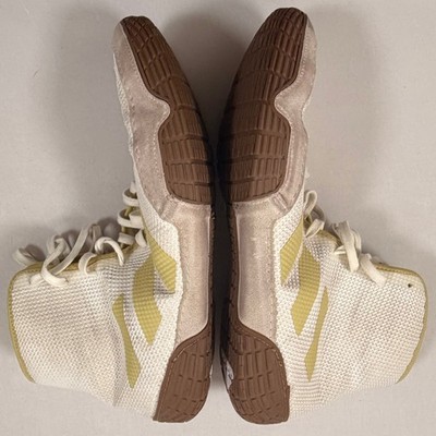 Adidas Wrestling Shoes Mens 13 White Gold Tech Fall 2.0 High  display picture 1