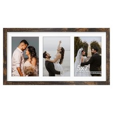 8x16 Collage Picture Frame, 5x7 Collage Picture Frame 8x16  5x7 opening  Brown