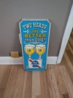 Vintage Pabst Blue Ribbon Two Heads Are Better Than One Pbr Beer Sign Wooden