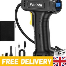 Wireless Electric Tyre Pump with Nozzle Set, Auto Shut-Off & Digital Display