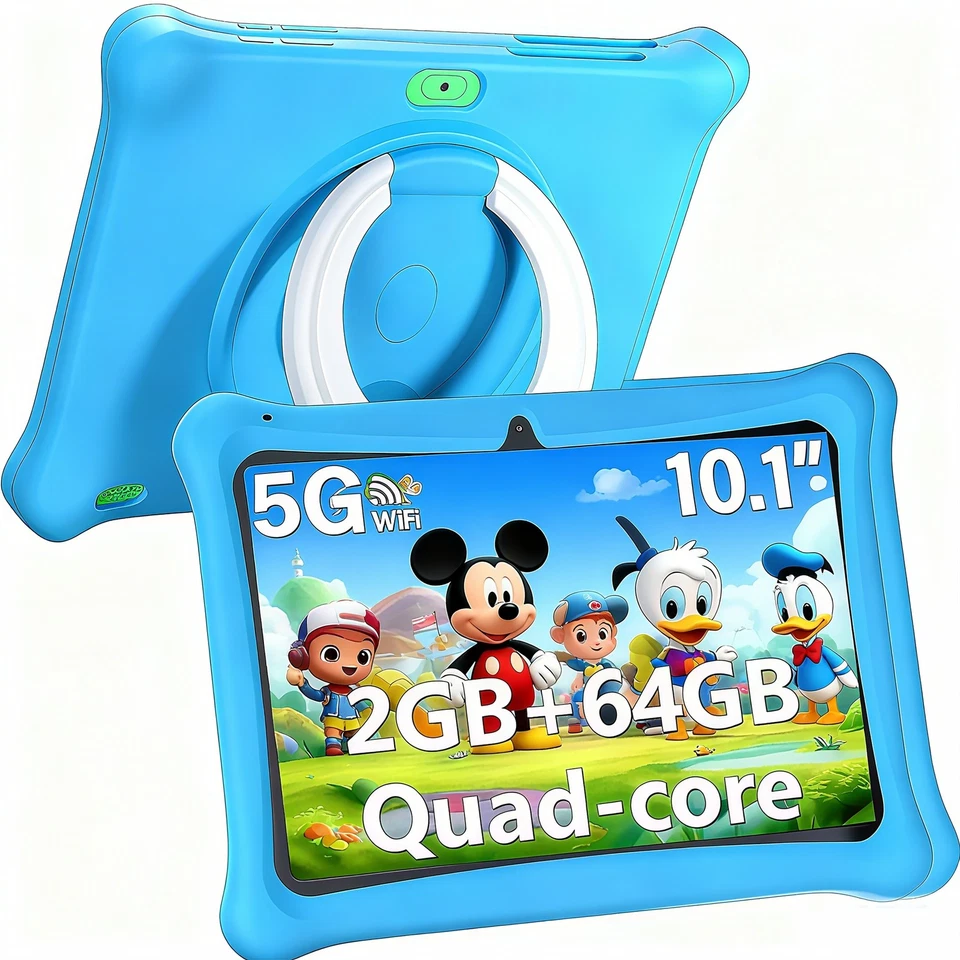 SGIN Kid Tablet 10.1 inch Android 12 Quad Core 2GB +64GB ROM With Parent Control