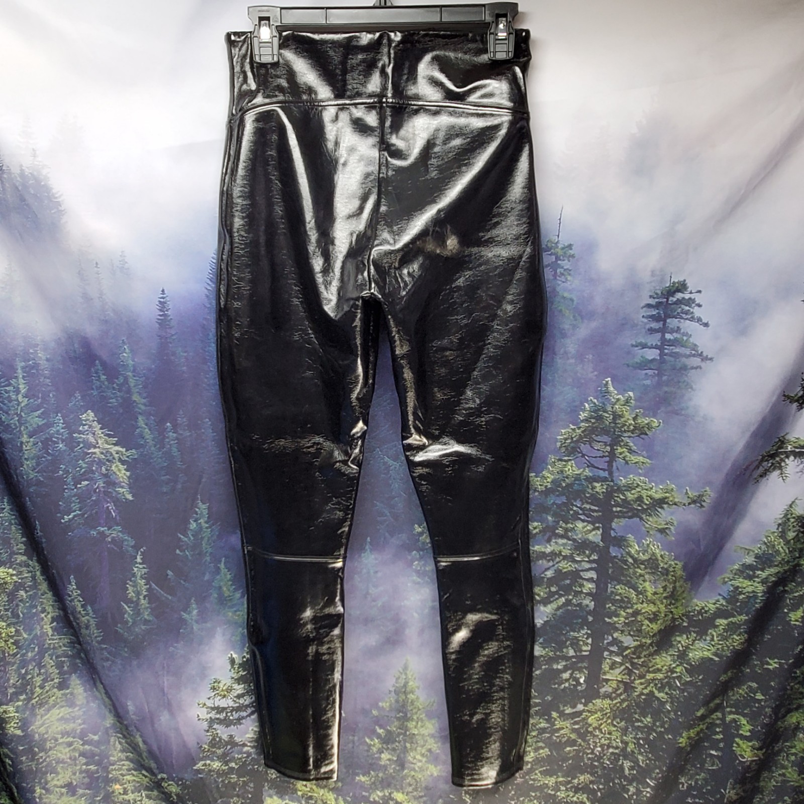 SPANX Womens Size Medium Solid Black Shiny Tapere… - image 1