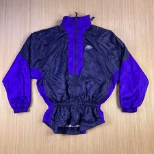 Vintage Nike Jacket Womens Medium 10-12 Purple Windbreaker Track Hood 90s Street