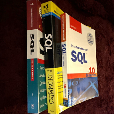 Set of 3 SQL books-SQL for Dummies, Sam s Teach Yourself SQL & Visual QuickStart