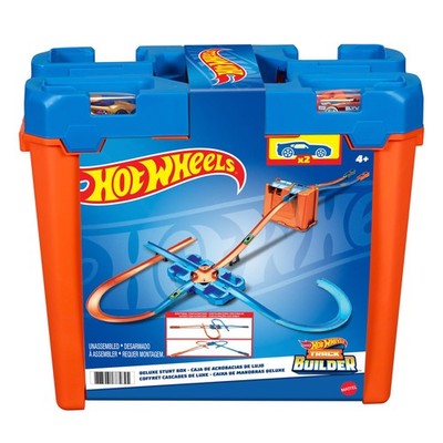Hot Wheels Track Builder Autorennbahn Set inkl 2 Autos Spurwechsler ab 4 Jahren