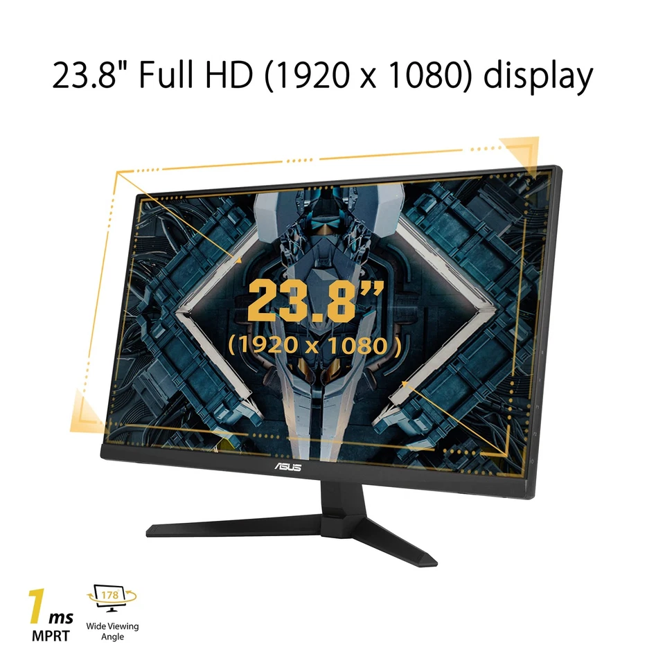 ASUS TUF Gaming Monitor 23.8 inch Full HD 165Hz 1ms Response Rate FreeSync - Image 2 of 4